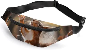 Fanny Pack for Men Women Belt Bag Standing on Hind Legs Crossbody Waist Pack for Travel Walking Running Bum Bags