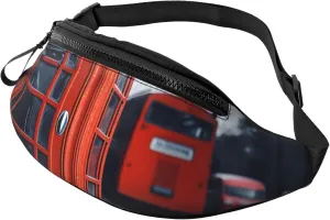 Fanny Pack for Women Mem Fashion Waist Packs Crossbody England UK Retro London Telephone Belt Bag with Adjustable Strap Waist Bag