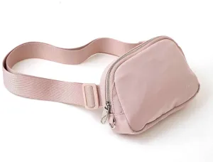 Fanny Pack with Anti Theft for Women Men, Unisex Small Crossbody Belt Bag for Traveling Hiking Running Workout, Everywhere Waist Bag Pack with Adjustable Strap-Pink