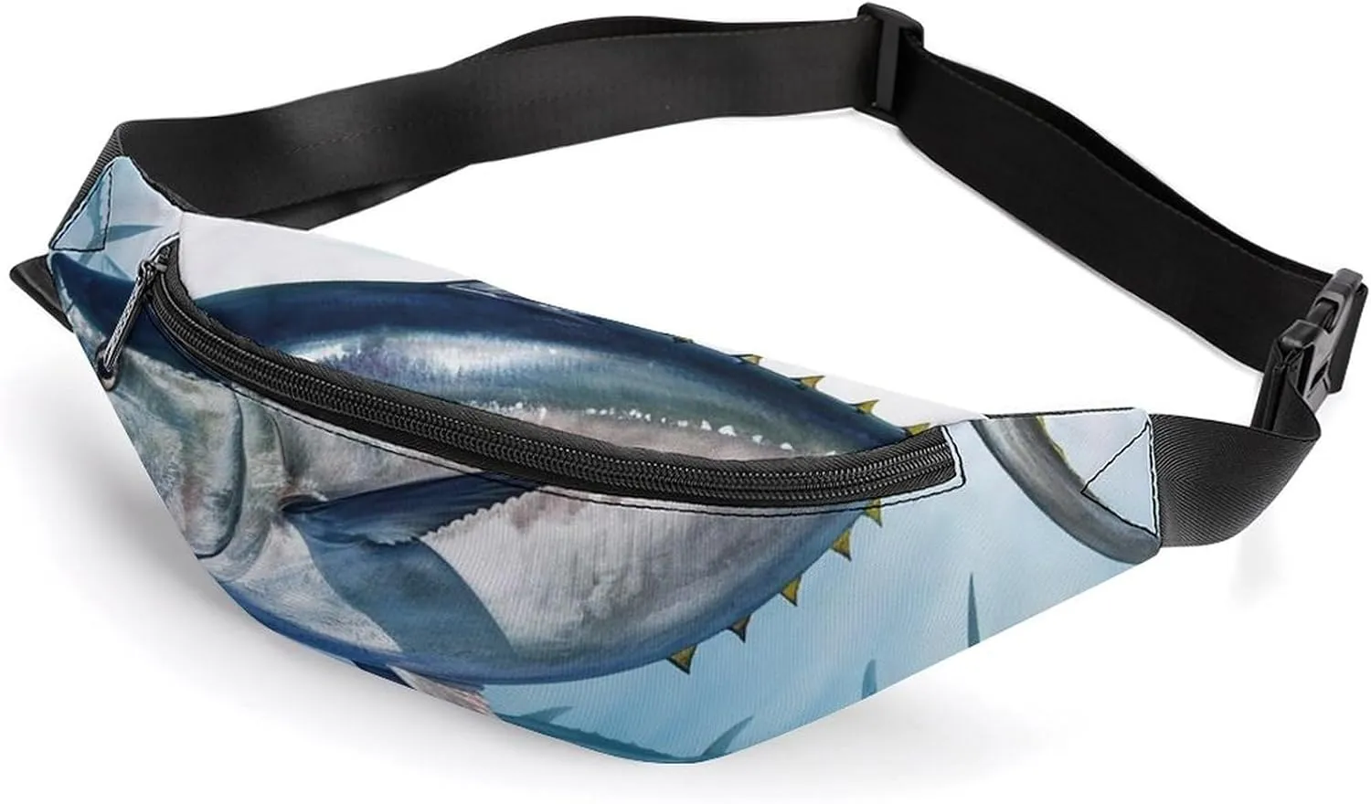 Fanny Packs Bluefin Tuna Thunnus Printed Crossbody Bags Everywhere Belt Bag Crossbody Belt Bags Small Sling Bag for Hiking Running Travel Cycling