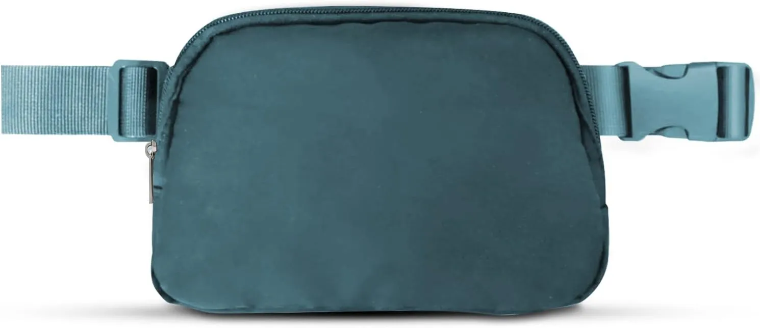 Fanny Packs for Women Men, Belt Bag Crossbody Waist Pouch for Travel Bum Purse with Extender Strap - Mini Small Size Trendy Fashionable Waterproof for Traveling/School/Workout/Cell Phone (Light Blue)
