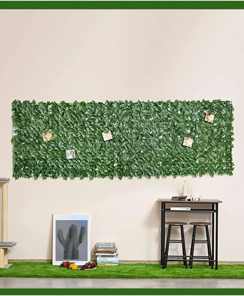 Faux Ivy Privacy Screen Artificial Hedge,Fence Panels Artificial Plants Outdoor Fence Panels(Size:2x10m/6.56x32.81ft)
