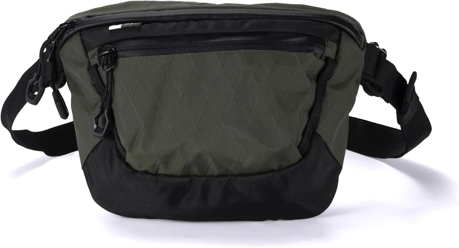 Fe Waist Pouch - Green | Tactical Multi-Mount Design | YKK Waterproof Zippers, DURAFLEX & FIDLOCK Buckles | Hidden Rear Pocket | EDC Belt Bag for Travel, Filmmakers, & Everyday Carry