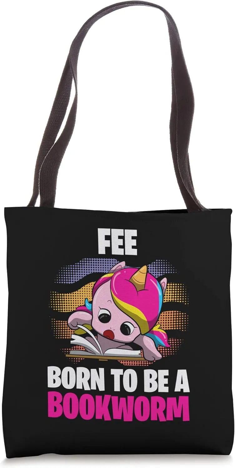 Fee - Born To Be A Bookworm - Personalized Tote Bag
