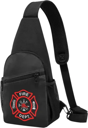 Firefighter Volunteer Fire Department Adjustable Fanny Pack Waist Bag For Travel Sports