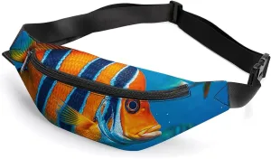 Fishes Belt Bag with Adjustable Strap, Lightweight Travel Crossbody Bags, Hands-Free Mini Fanny Packs in Running Gym