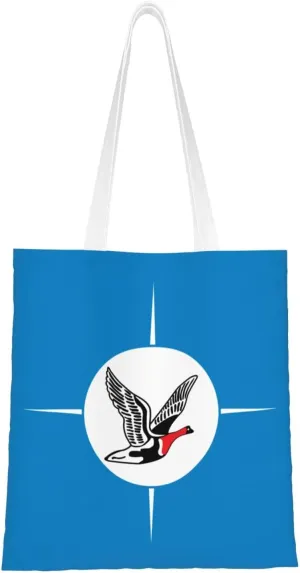 Flag of Taymyr Autonomous Okrug Tote Bag for Women Canvas Shopping Bags Reusable Beach Bag Grocery Bags Tote Shoulder Bag Gift Bags