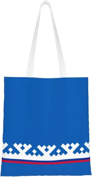 Flag Of Yamal-Nenets Autonomous District Tote Bag for Women Canvas Shopping Bags Reusable Beach Bag Grocery Bags Tote Shoulder Bag Gift Bags