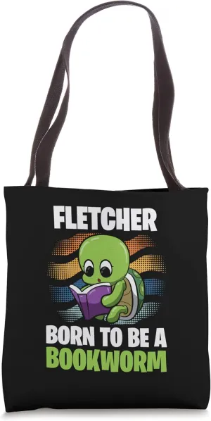 Fletcher - Born To Be A Bookworm - Personalized Tote Bag