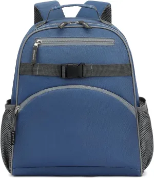 FlowFly Kids Backpack for Toddler Boys Girls, Simple Lightweight Bookbag for Daycare Kindergarten Elementary School Travel, Small Modern Bag (Medium 15''), Cyan