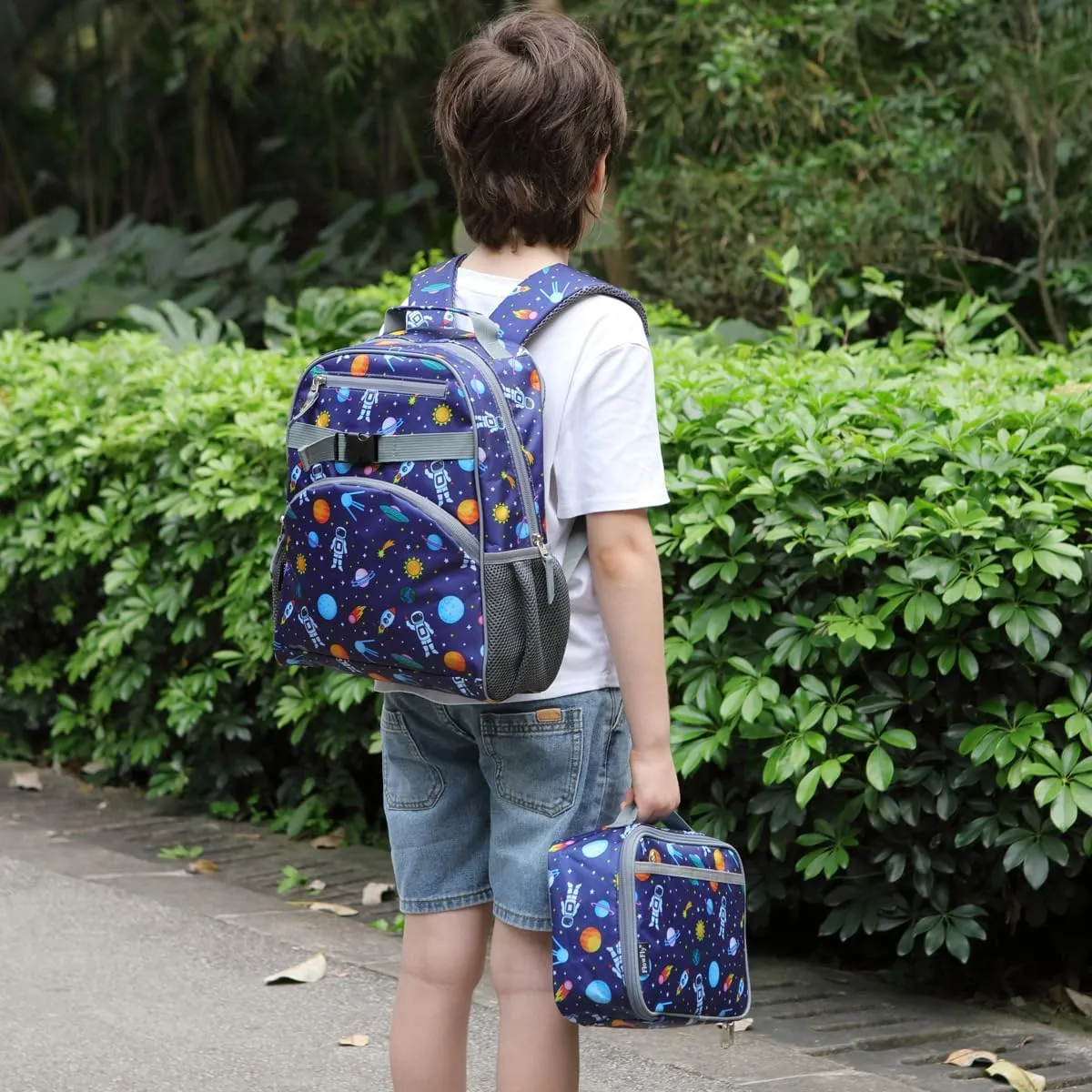 FlowFly Kids Backpack for Toddler Boys Girls, Simple Lightweight Bookbag for Daycare Kindergarten Elementary School Travel, Small Modern Bag (Medium 15''), Digital Camo
