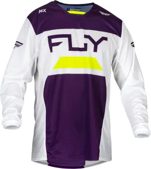 Fly Racing 2024 Adult Kinetic Reload Jersey Deep Purple/White/Hi-Vis Large; 377-521L