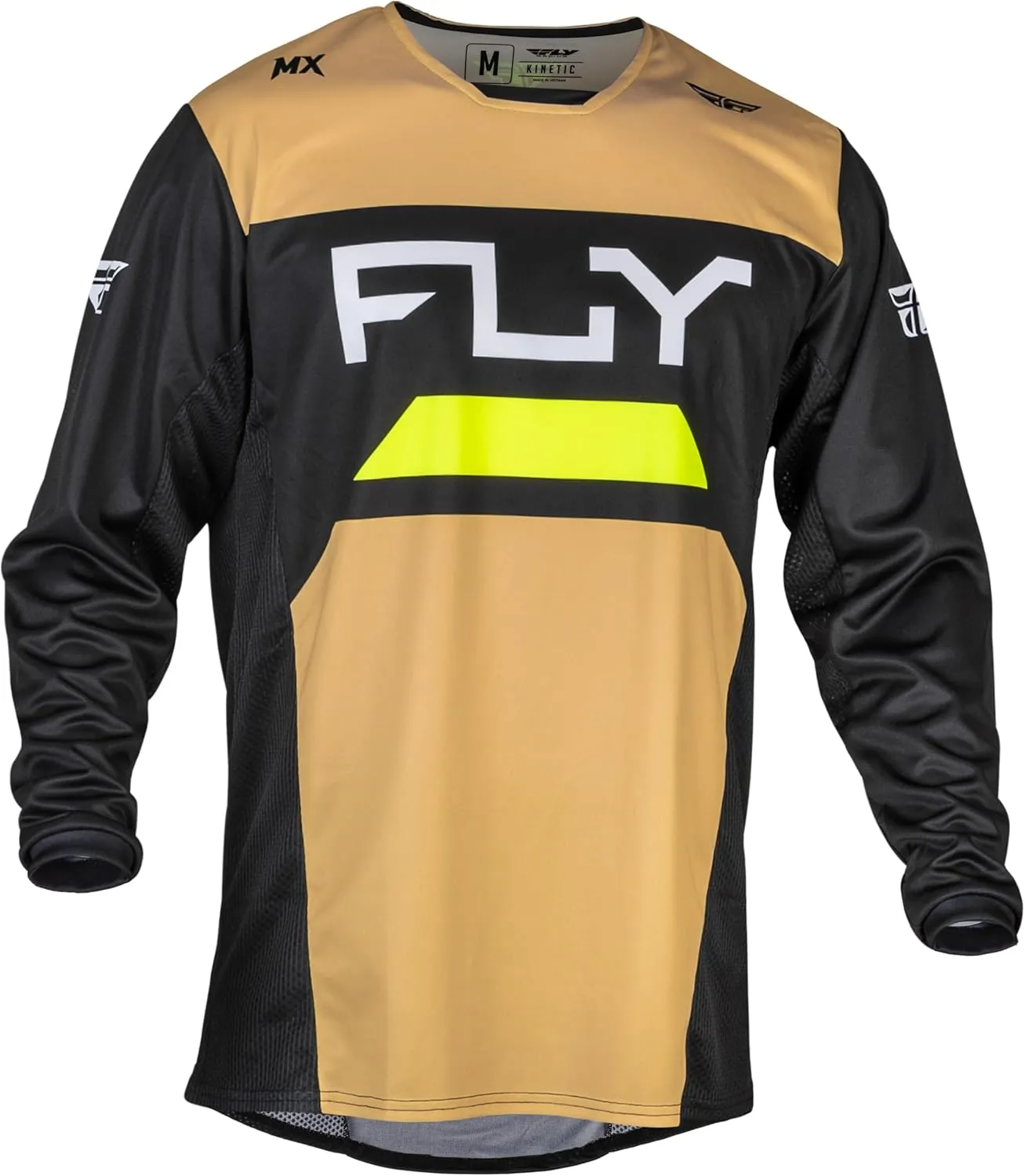 Fly Racing 2024 Adult Kinetic Reload Jersey Khaki/Black/Hi-Vis Large; 377-522L