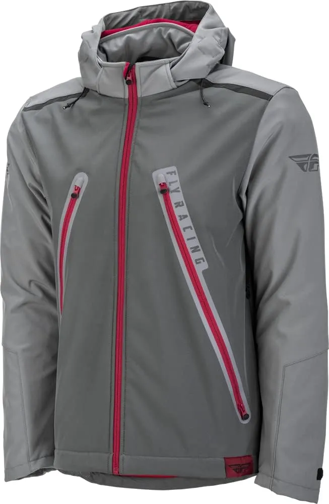 Fly Racing Carbyne Jacket (Grey/Red, X-Large)