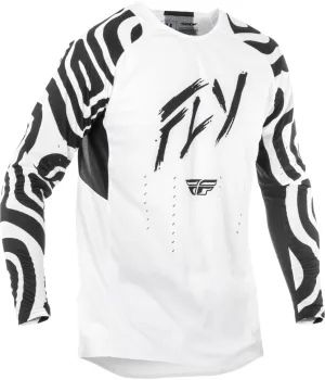 Fly Racing Evo DST Abyss Jersey (White/Black, Large)