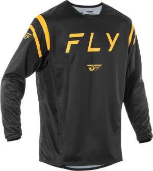 Fly Racing Men's Kinetic Center Jersey (Black/Gold, Medium)