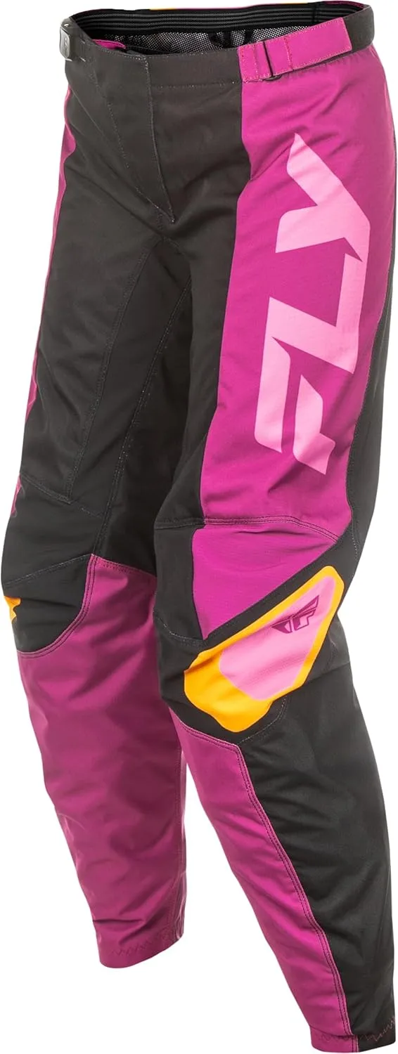 Fly Racing Women's F-16 Pants (Black/Mauve/Yellow, US 05/06)