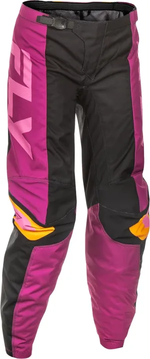 Fly Racing Women's F-16 Pants (Black/Mauve/Yellow, US 05/06)