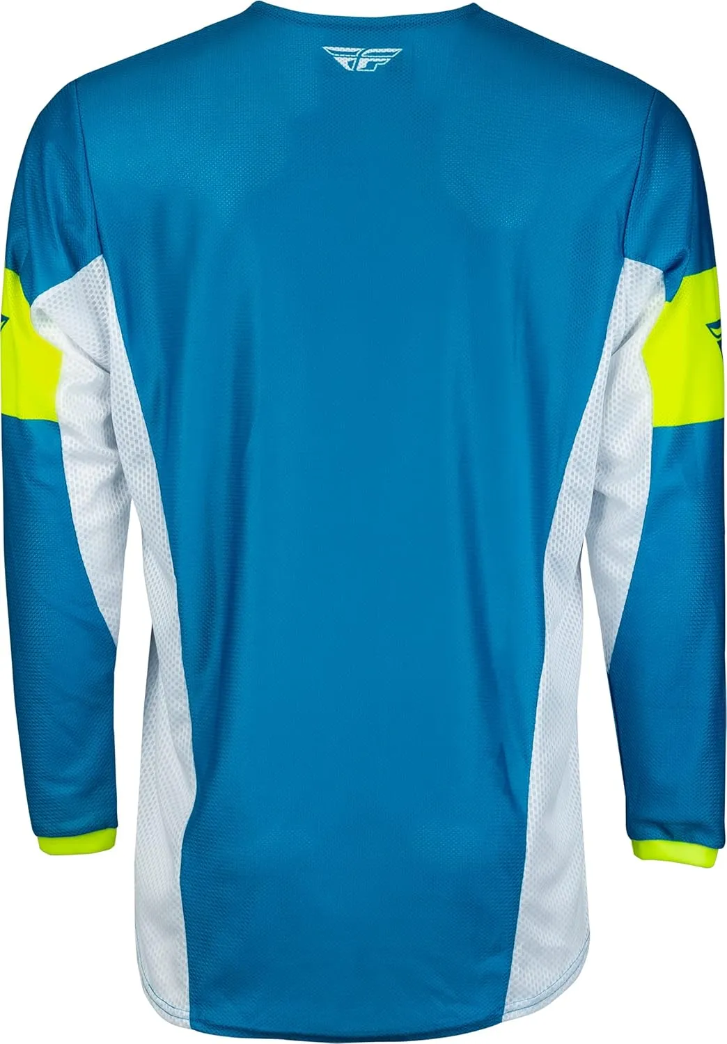 Fly Racing Youth Kinetic Mesh Khaos Jersey Blue/White/Hi-Vis Ym