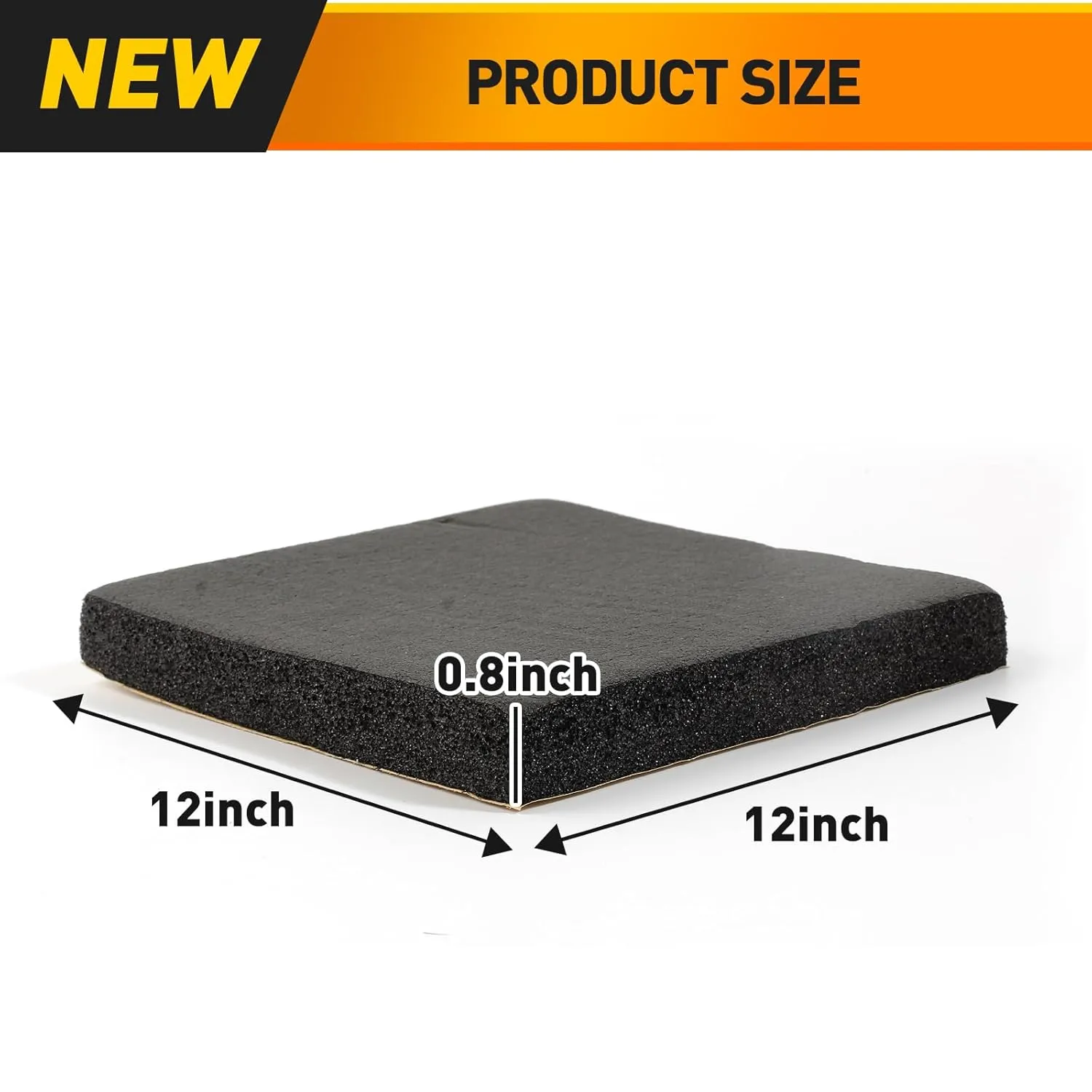 Foam Padding Sheet 3/4" Thick with Adhesive Backing Neoprene Insulation Foam Soft Cushion High Density Stick Firmly for Furniture Cars Speakers 12 Inch X 12 Inch (4 Pcs)