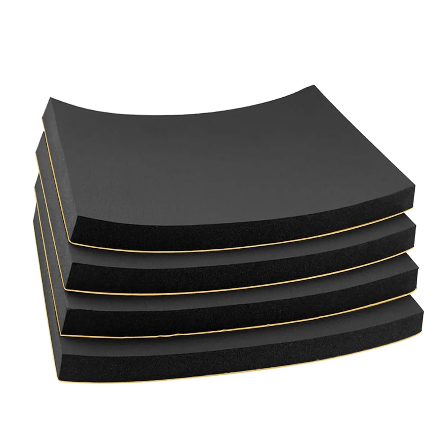 Foam Padding Sheet 3/4" Thick with Adhesive Backing Neoprene Insulation Foam Soft Cushion High Density Stick Firmly for Furniture Cars Speakers 12 Inch X 12 Inch (4 Pcs)