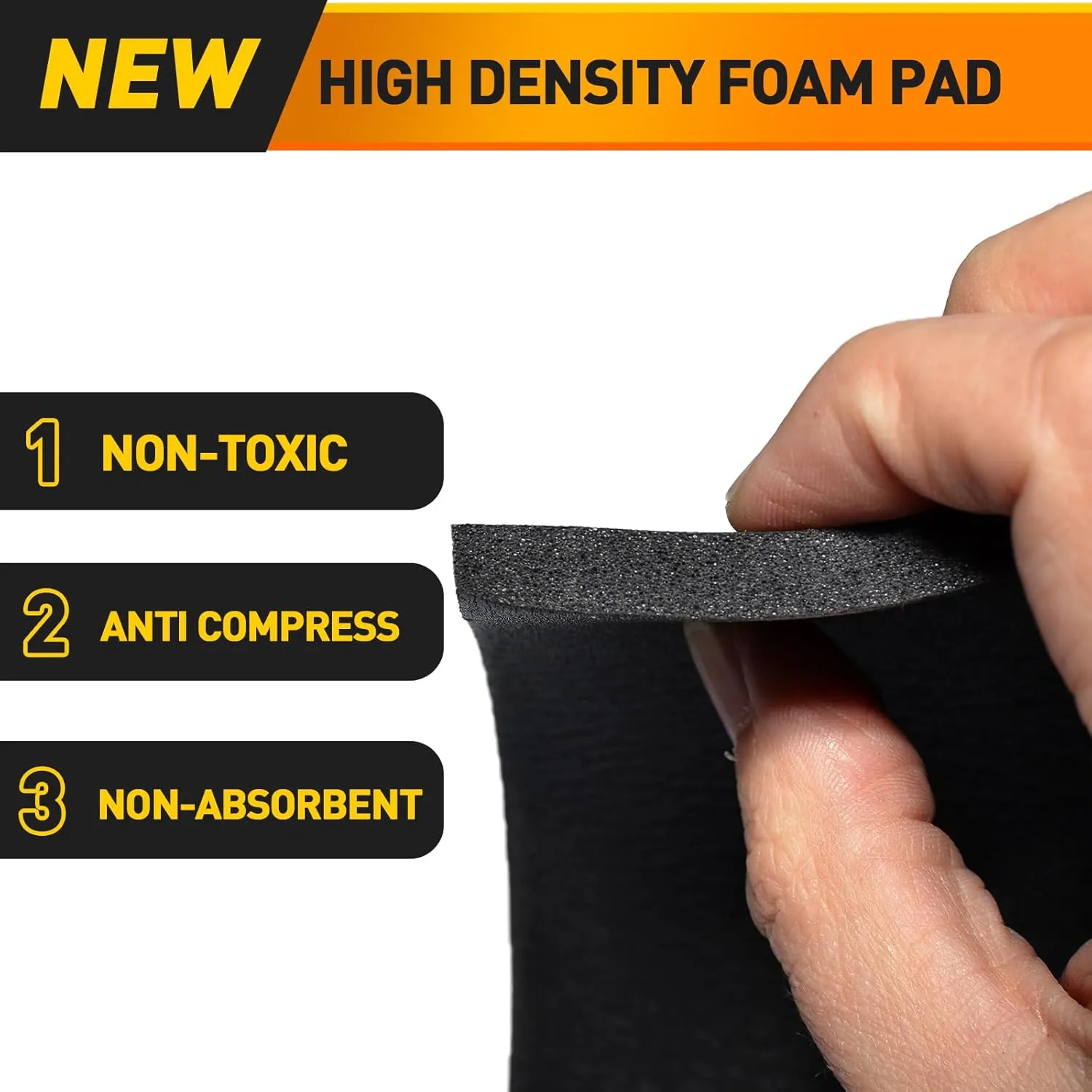 Foam Padding Sheet 3/4" Thick with Adhesive Backing Neoprene Insulation Foam Soft Cushion High Density Stick Firmly for Furniture Cars Speakers 12 Inch X 12 Inch (4 Pcs)