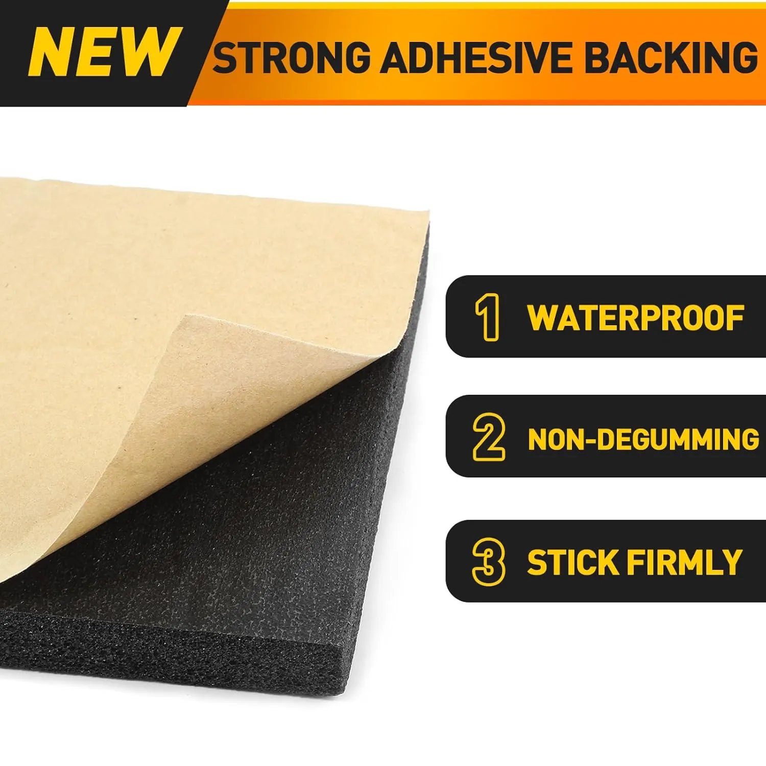 Foam Padding Sheet 3/4" Thick with Adhesive Backing Neoprene Insulation Foam Soft Cushion High Density Stick Firmly for Furniture Cars Speakers 12 Inch X 12 Inch (4 Pcs)
