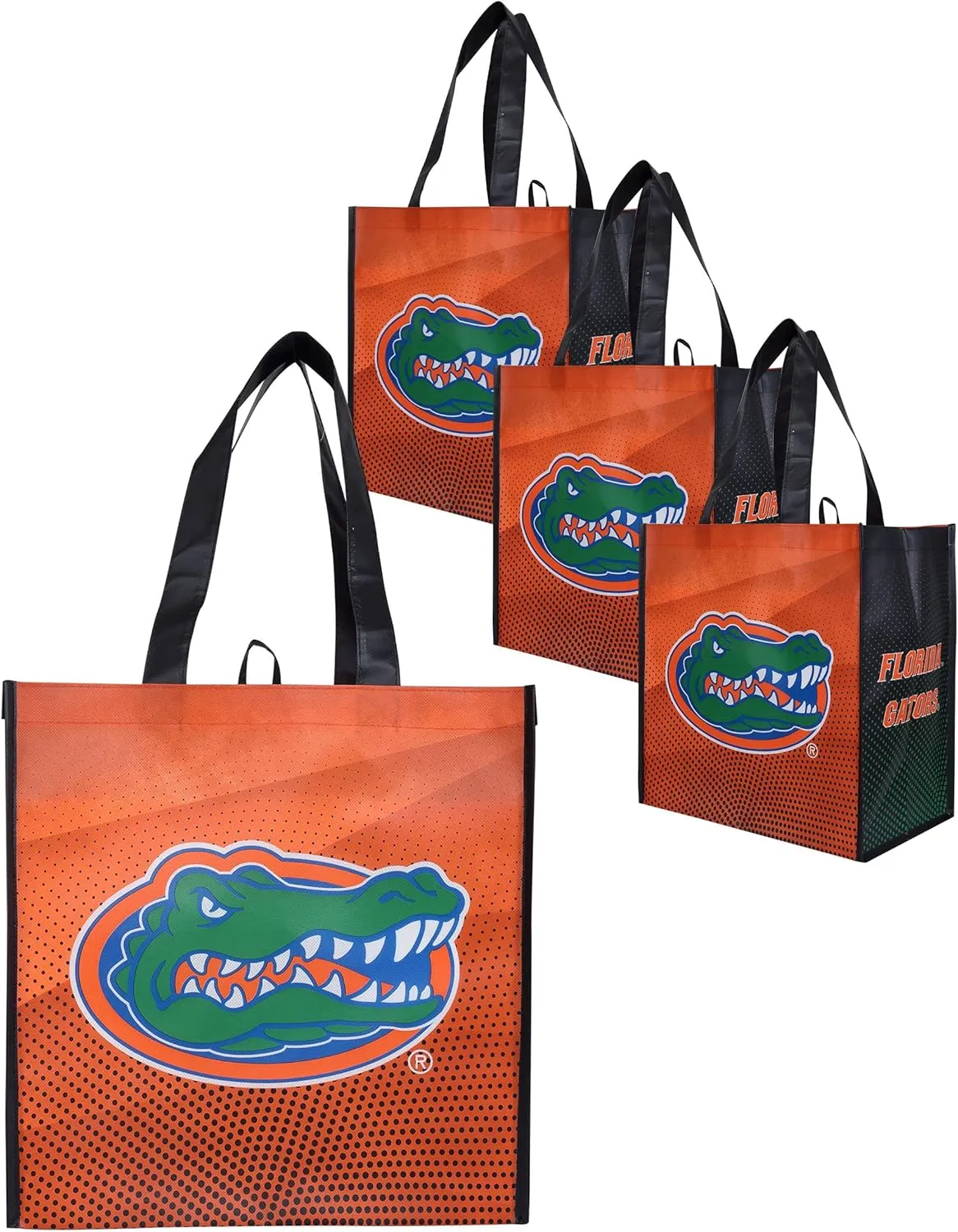 FOCO NCAA Team Logo Reusable Grocery Shopping Bags Totes