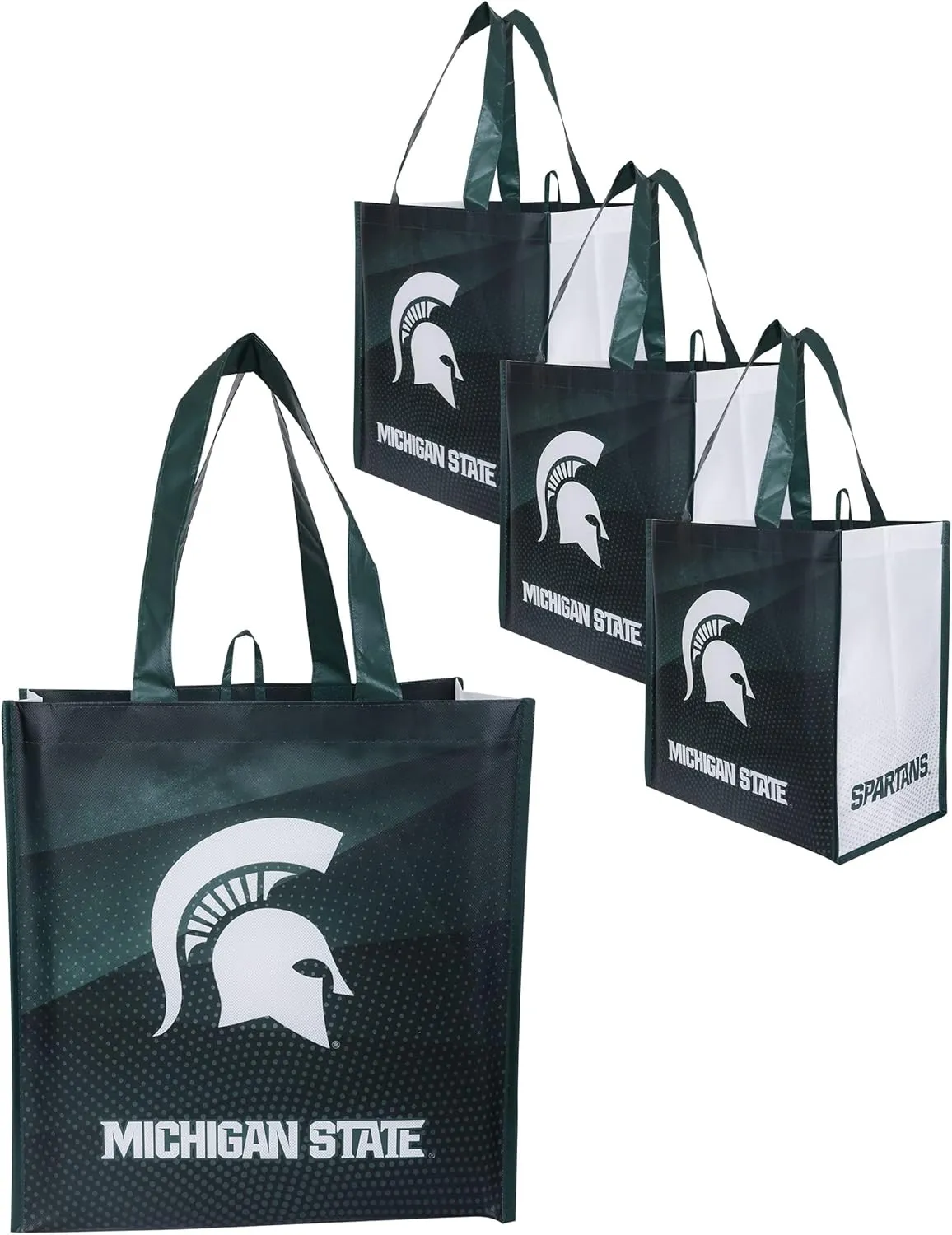FOCO NCAA Team Logo Reusable Grocery Shopping Bags Totes