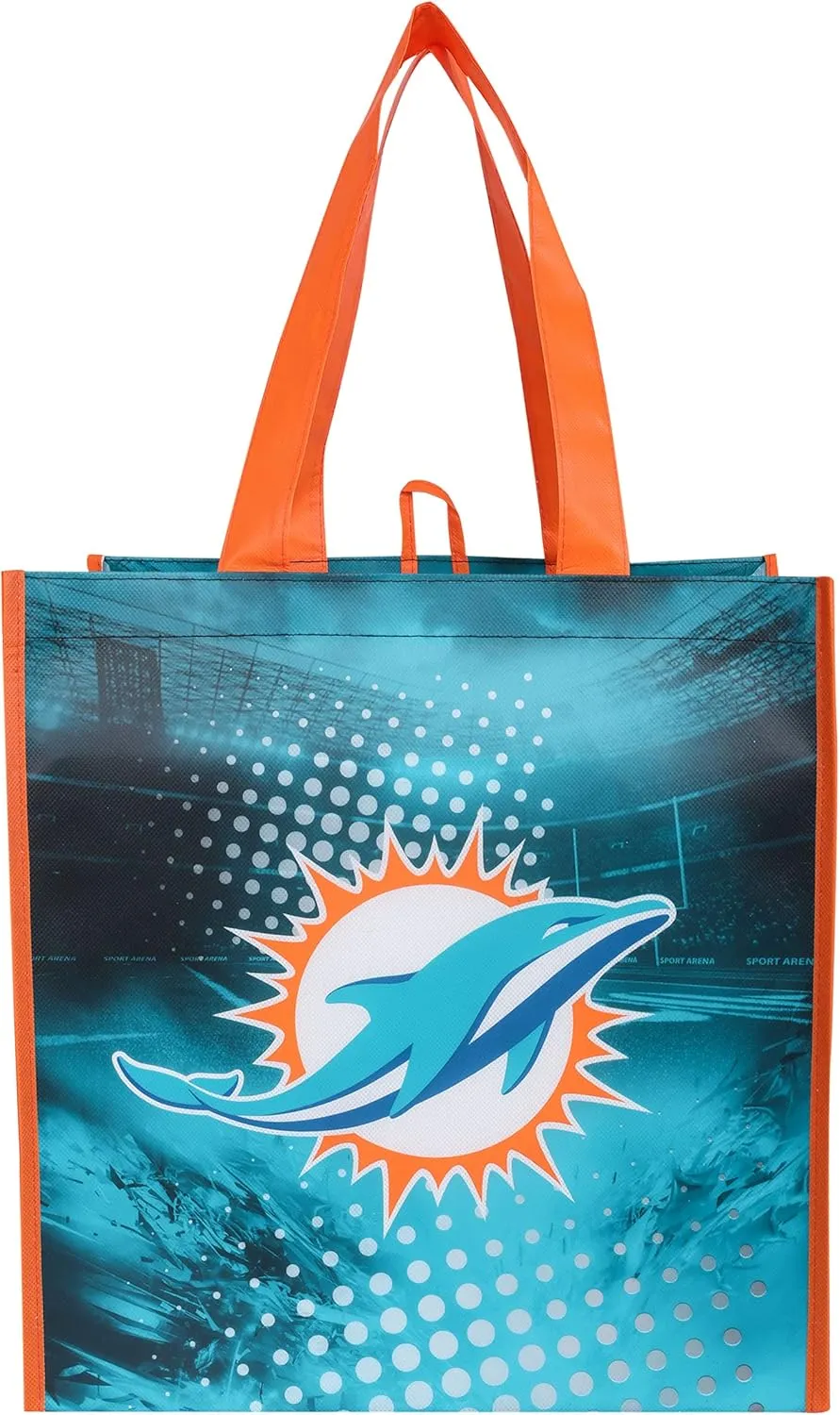 FOCO NFL Team Logo Reusable Grocery Shopping Bags Totes