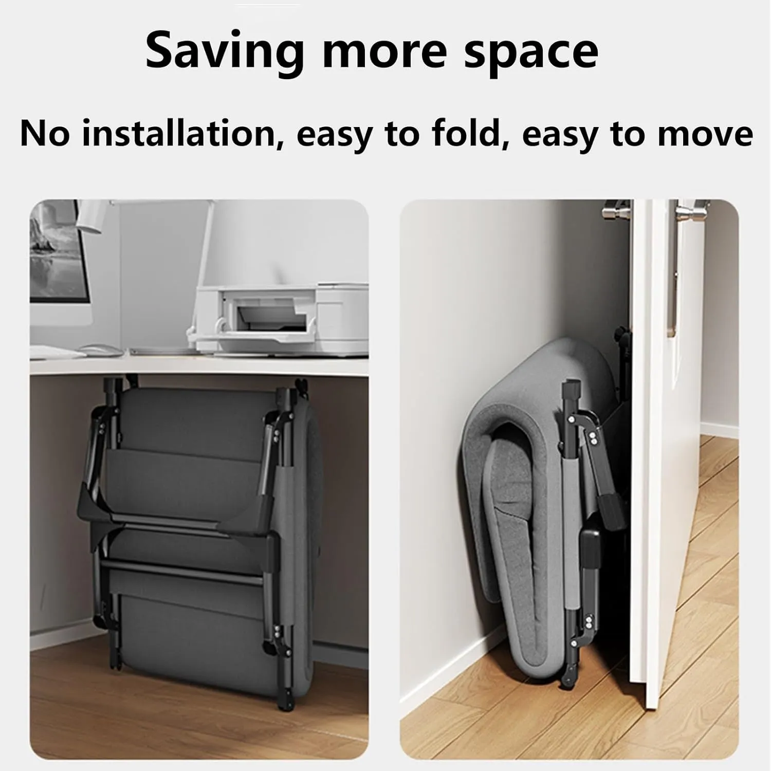 Folding Camping Cot, Portable Foldable Guest Bed with Side Storage Bag, 6-position Adjustable Lounge Foldable Bed for Home Office Nap Beach Pool Patio Travel, Steady Frame(190 * 66 * 35cm)