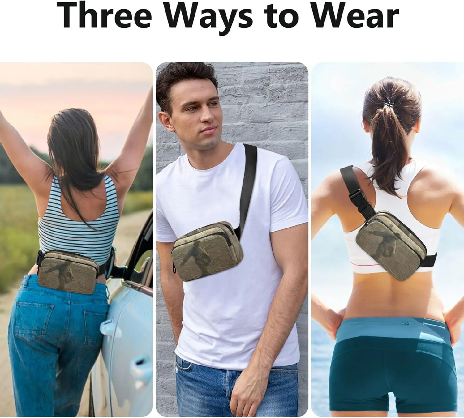 Francois Millet Sower Prints Waterproof Fanny Packs for Women Anti Theft Belt Bag Funny Crossbody Waist Purse