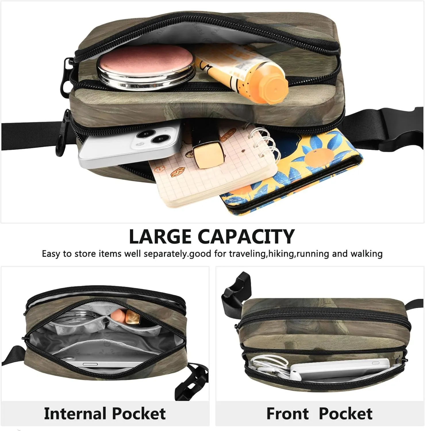 Francois Millet Sower Prints Waterproof Fanny Packs for Women Anti Theft Belt Bag Funny Crossbody Waist Purse