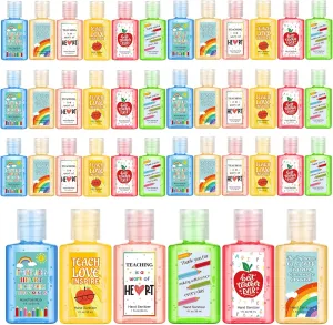 Frienda 24 Packs Teacher Appreciation Gifts Bulk Mini Hand Sanitizer Travel Size 1fl oz Inspirational Thank You Gift for Teachers' Day Week Employee Appreciation Staff Coworker Mother Day Party Favors