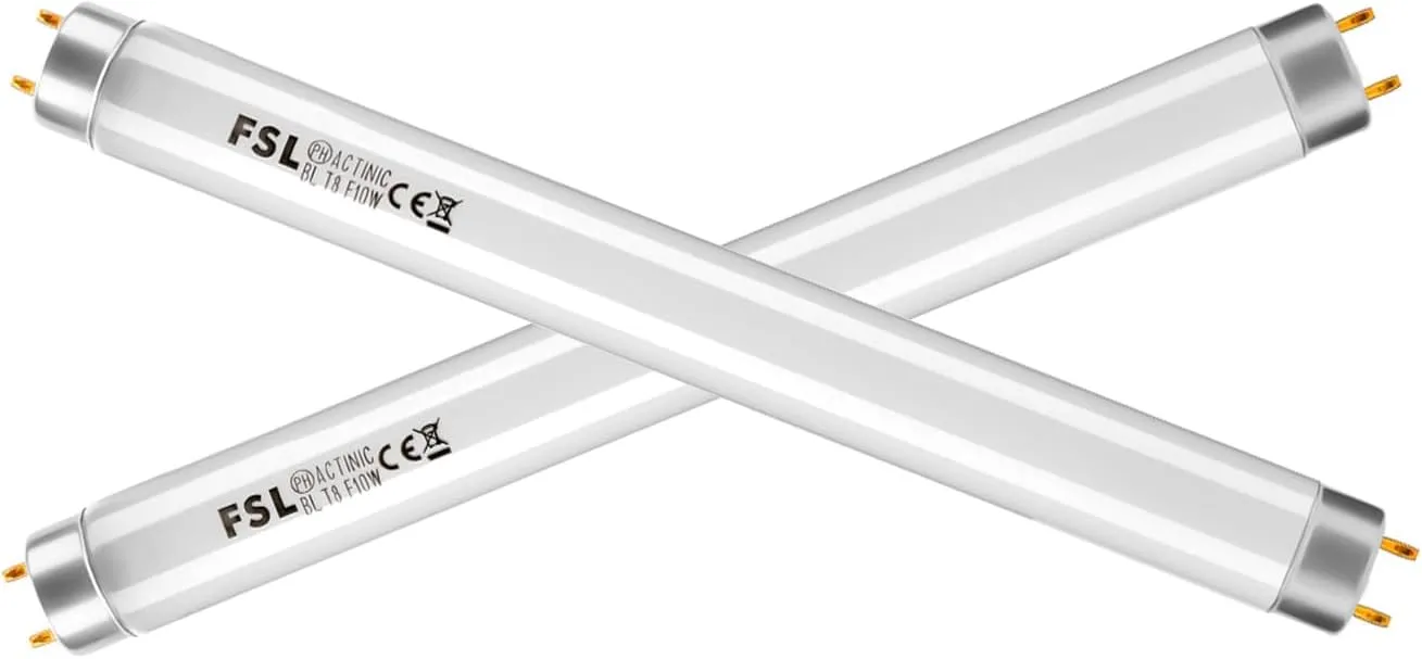FSL BL T8 F10W Replacement Light Bulbs, 13in Lightbulb, UV Lamp Tubes for 20W Bug Zapper/Insect Killer/Mosquito Lamp. (2-Pack)