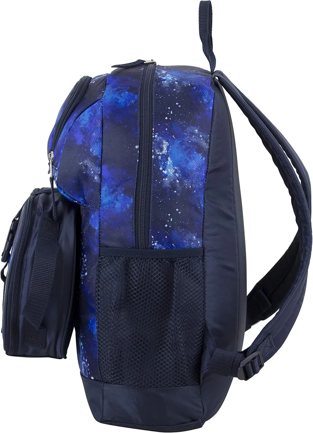 FUEL 4-Piece Bundle Colorful Prints Backpack Book Bag Set Detachable Insulated Lunch Box, Pencil Case, Accessory Pouch