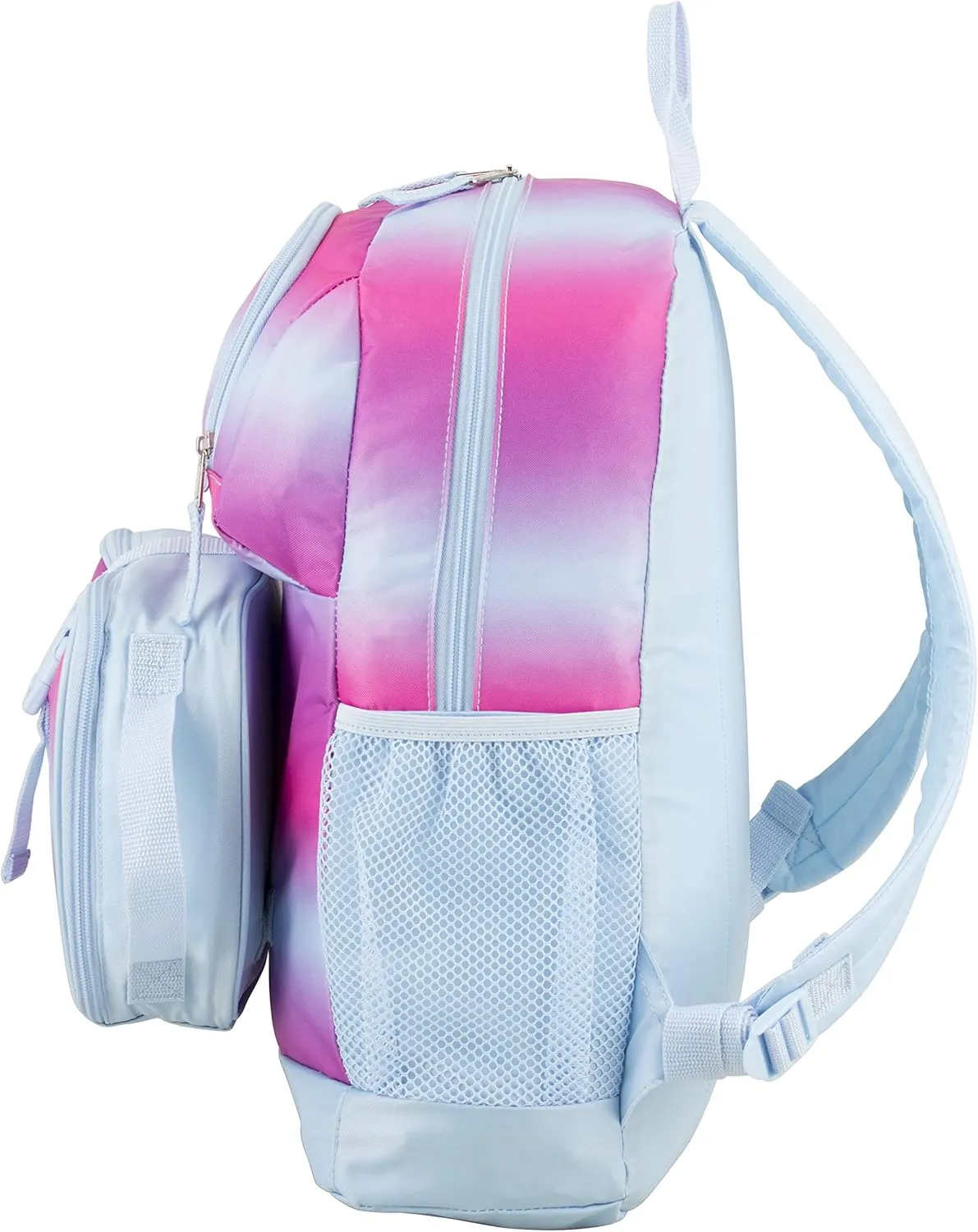 FUEL 4-Piece Bundle Colorful Prints Backpack Book Bag Set Detachable Insulated Lunch Box, Pencil Case, Accessory Pouch