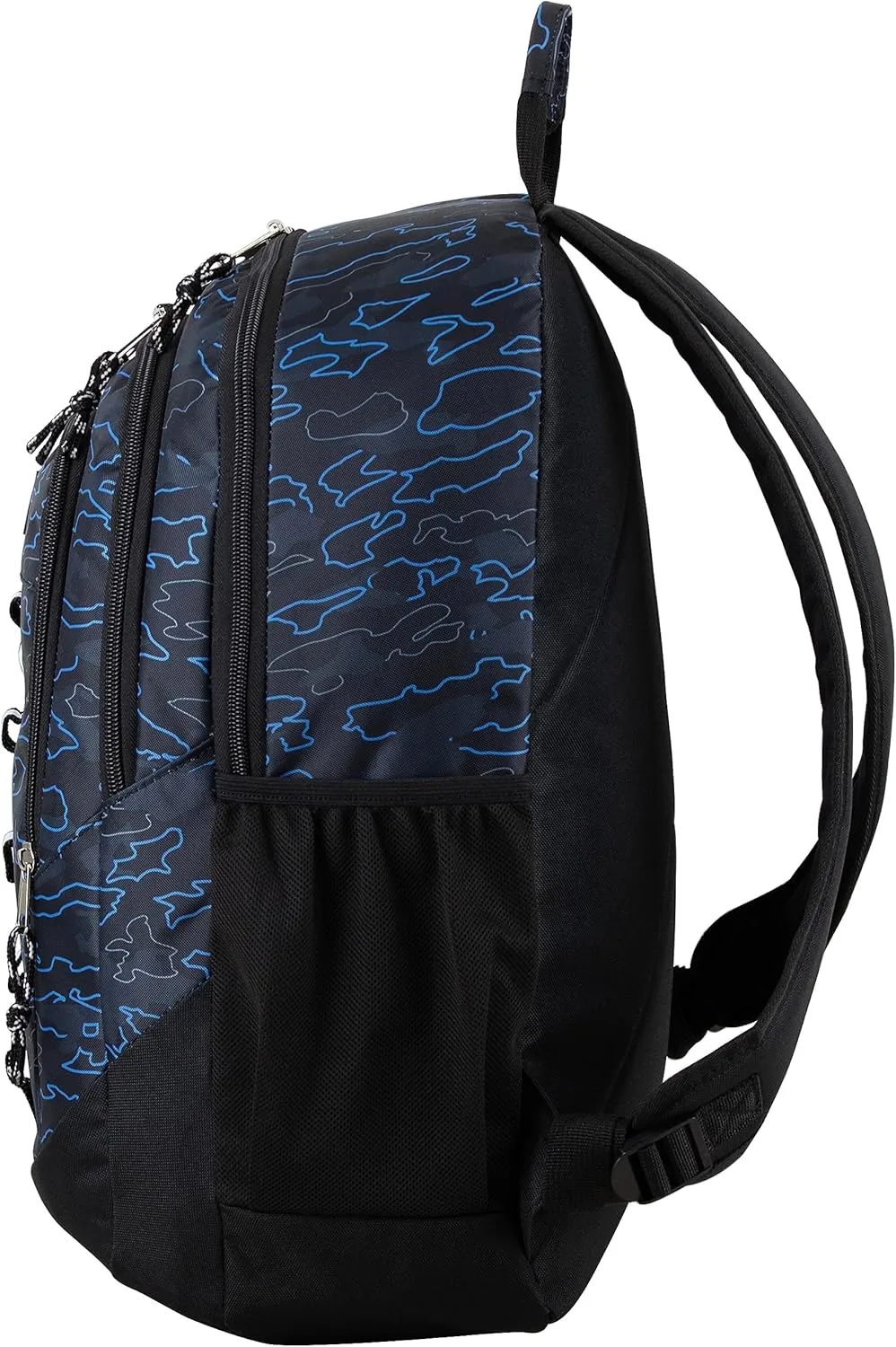 FUEL Travel Laptop Carry On Backpack Sport Shock Multi Large Compartments for College Bookbag, Hiking, Work, 18.5 x 13 x 7 Inches, Blue Camouflage