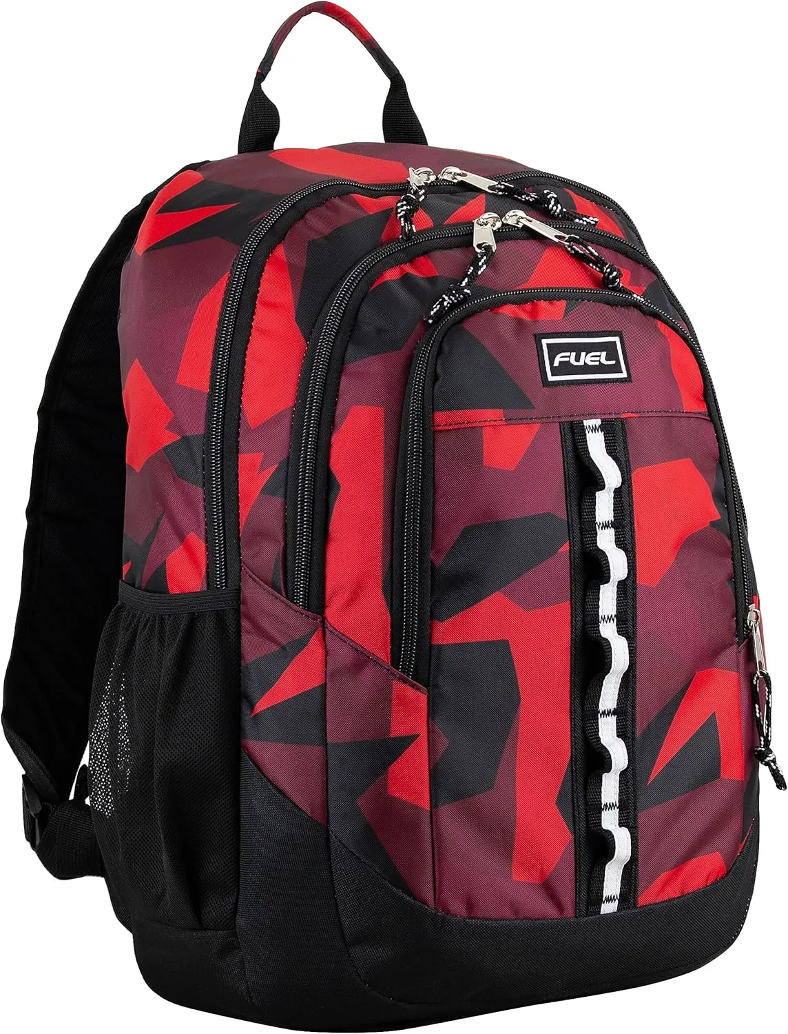FUEL Travel Laptop Carry On Backpack Sport Shock Multi Large Compartments for College Bookbag, Hiking, Work, 18.5 x 13 x 7 Inches, Red Camouflage