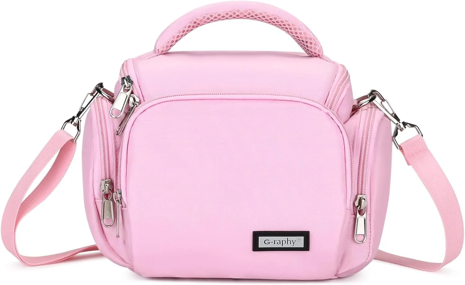 G-raphy Camera Bags Pink DSLR/SLR/Mirrorless Camera Case with Removable Strap Camera Crossbody Bag Camera Accessories for Women
