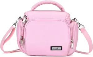 G-raphy Camera Bags Pink DSLR/SLR/Mirrorless Camera Case with Removable Strap Camera Crossbody Bag Camera Accessories for Women