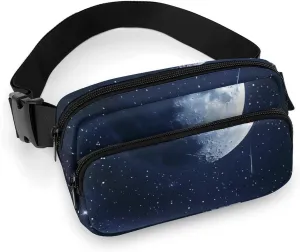 Galaxy Meteor Moon Earth Hands-Free Fanny Packs Womens Mens Waist Pack Wallets Purse Mini Belt Bag