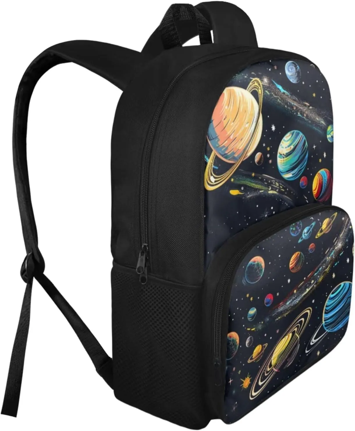 Galaxy Print School Backpack for Boys with Lunch Box Age 8-12 Casual Girls Backpack Set 10-12 Years Old Large Lunch Box Pen Bag for Junior Middle School