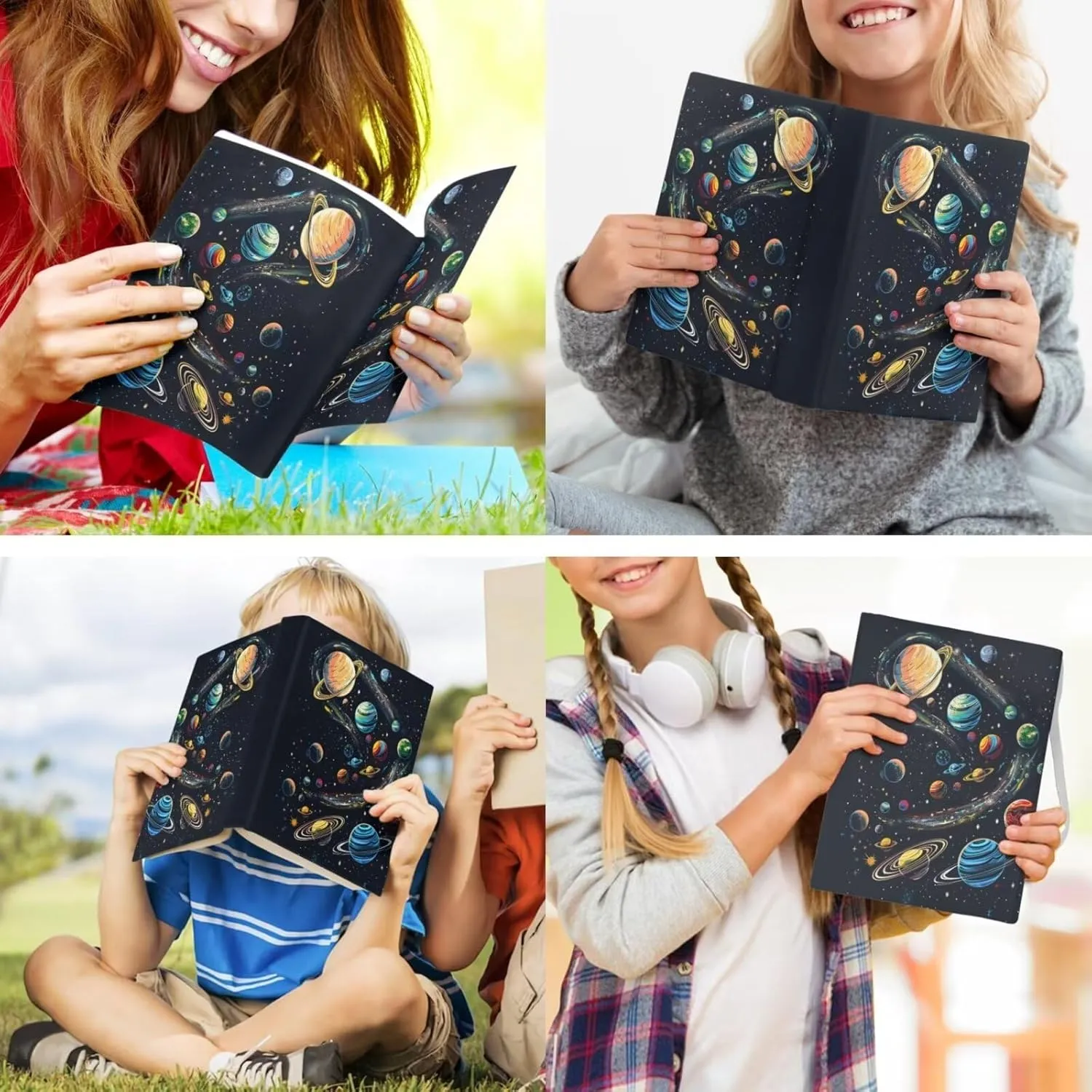 Galaxy Print School Backpack for Boys with Lunch Box Age 8-12 Casual Girls Backpack Set 10-12 Years Old Large Lunch Box Pen Bag for Junior Middle School