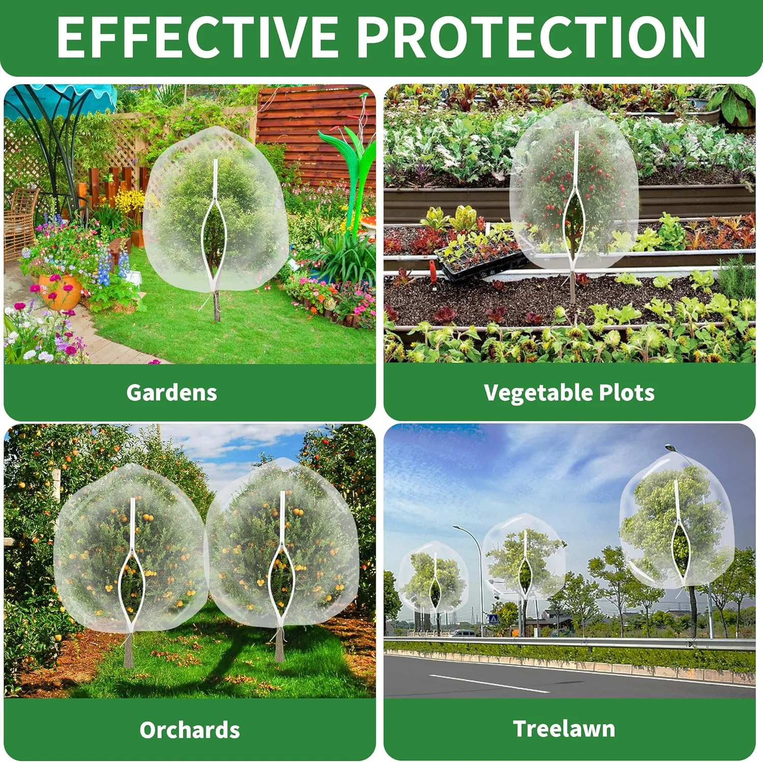 Garden Mesh Netting with Zipper,Plants Cover Protection from Anti Birds,Bugs,Cicadas,and Insects-Pest Barrier Bag for Blueberry Bushes,Citrus,Tomatoes,Vegetables,Fruit Tree and Orange