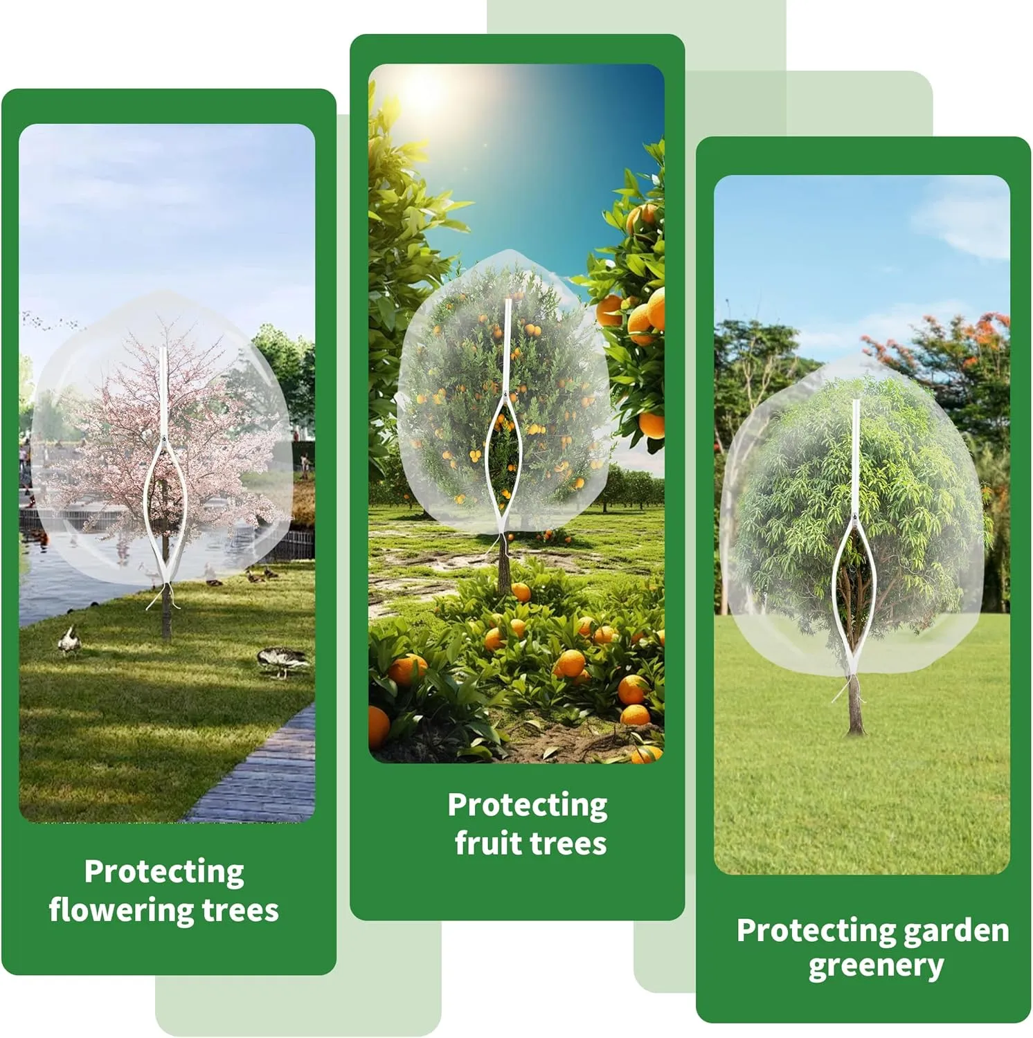 Garden Mesh Netting with Zipper,Plants Cover Protection from Anti Birds,Bugs,Cicadas,and Insects-Pest Barrier Bag for Blueberry Bushes,Citrus,Tomatoes,Vegetables,Fruit Tree and Orange