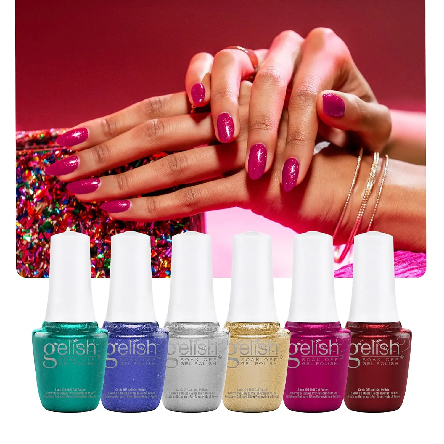 Gelish Mini Holiday Winter Collection A Fuzzy Feeling Value Packs - Gel Nail Color, Fall Gel Polish Collection, Long-Lasting Soak Off Gel Polish 9mL