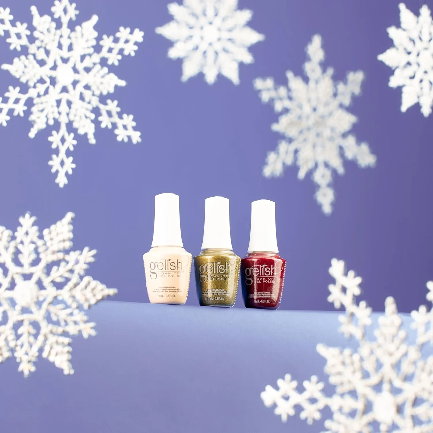 Gelish Mini Holiday Winter Collection On My Wish List Value Packs - Gel Nail Color, Summer Gel Polish Collection, Gel Nail Color, Long-Lasting Soak Off Gel Polish
