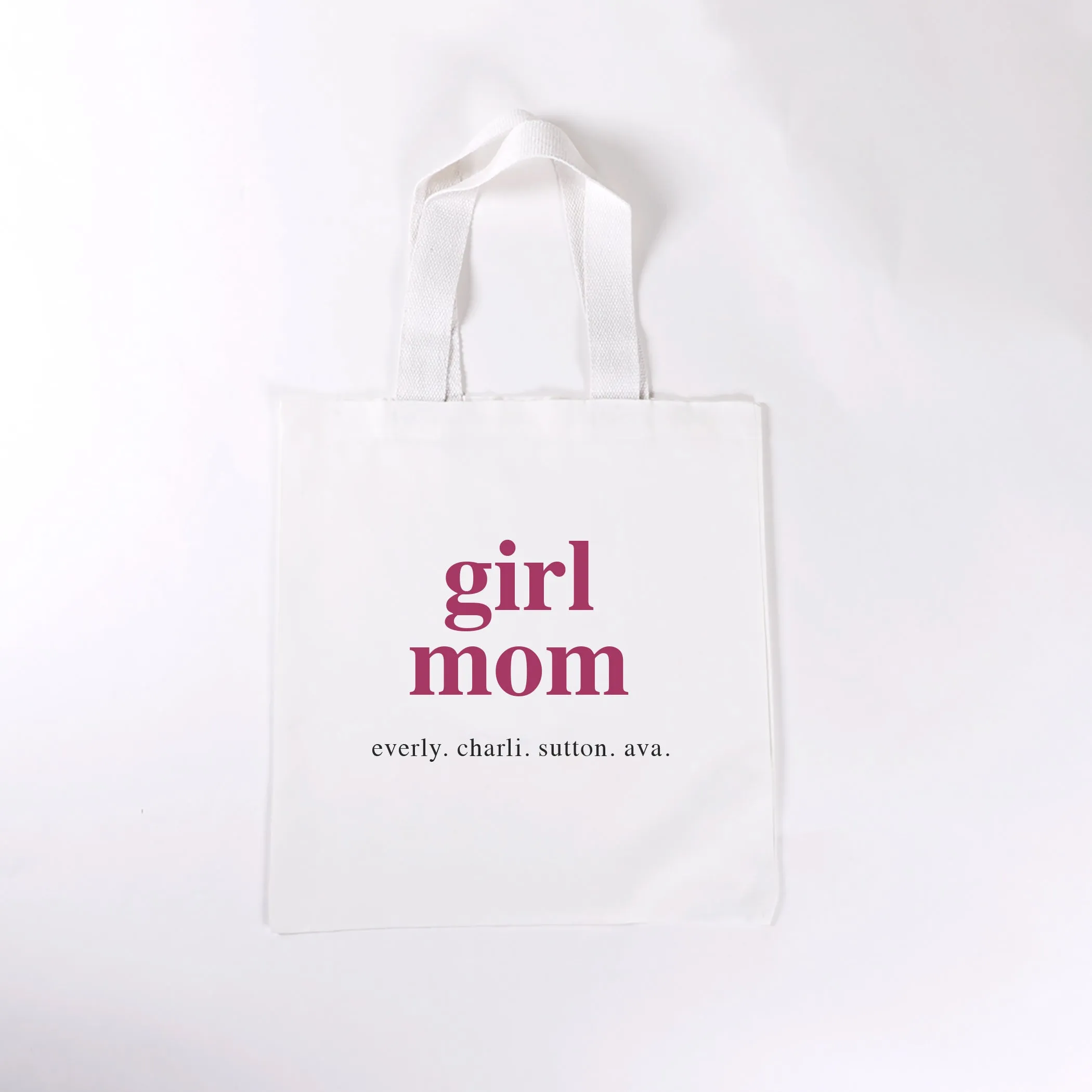 Girl Mom Personalized Tote Bag