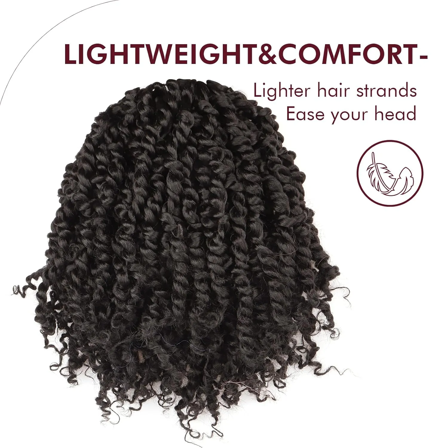 GIX Tiana Passion Twist Hair - 8 Inch 8 Packs Dark Brown Mid-Length Bob Passion Twist Crochet Hair, Pre-Twisted Pre-Looped Passion Twists Synthetic Braiding Hair Extensions (8 Inch,2#-8P)